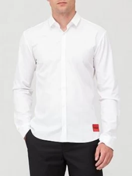 Image of Hugo Boss Ero 3 Red Patch Logo Shirt White Size 2XL Men