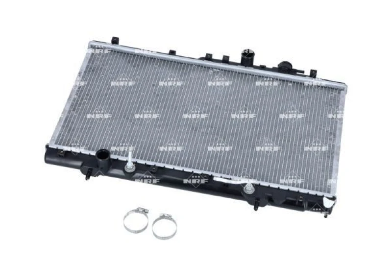 Image of NRF 56078 Engine radiator EASY FIT Brazed cooling fins, Aluminium, with mounting parts Aluminium Radiator,engine cooling (470)