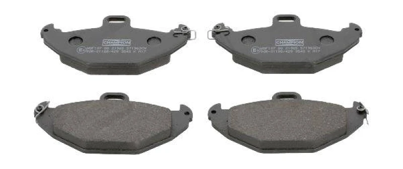 Image of CHAMPION 571963CH Brake pad set not prepared for wear warning indicator Brake Pad Set,disc brake (402)