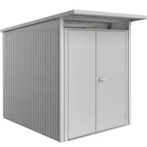 Image of Biohort AvantGarde Metal Double Door Garden Shed 5ft9 x 8ft5 A2 - Metallic Silver