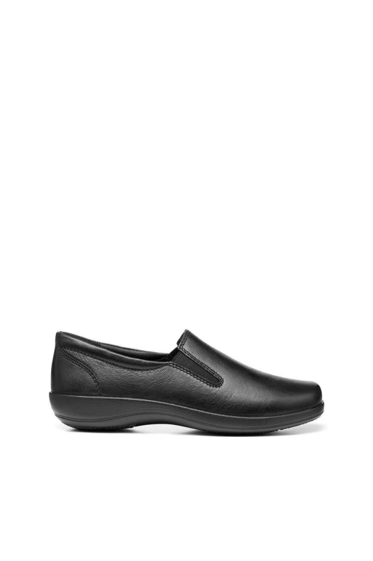 Image of Hotter Womens Wide Fit 'Glove II' Slip On Shoes in Black Size: 9 Black Female 9