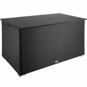 Image of Tectake Storage Box Oslo With Aluminium Frame, 145 X 82.5 X 79.5cm Black