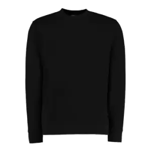 image of Kustom Kit Mens Klassic Knitted Sweatshirt (M) (Black)