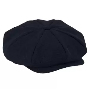Image of Beechfield Unisex Adults Heritage Baker Boy Cap (S/M) (Navy Herringbone)