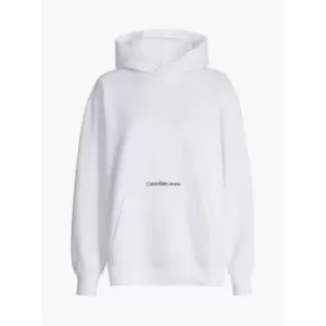 Image of Calvin Klein Jeans Institutional Oversized Hoodie - White