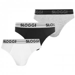 image of Sloggi Men Go Mini Briefs - W/G/B-M013