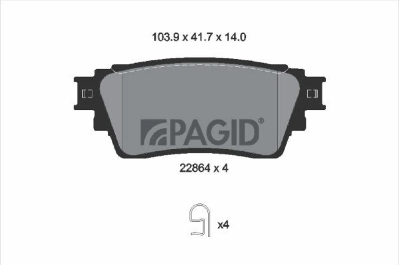 Image of Brake pad set PAGID T2755N