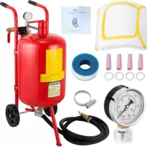Image of VEVOR Sandblaster 10 Gallon/40L Blast Sandblasting Equipped with Nozzle Shut-Off Valve Pressure Gauge Ceramic Nozzle 2.5m Hose Filling Funnel Watertra