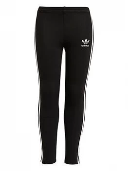 Image of adidas Originals Kids Girls Leggings - Black/White, Size 4-5 Years
