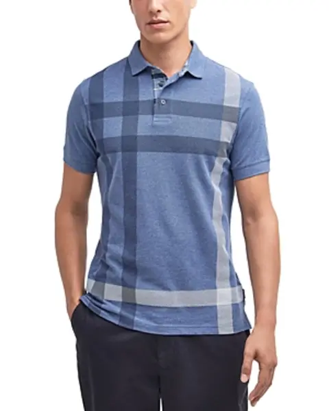 image of Barbour Heritage Blaine Tartan Cotton Polo Shirt - S