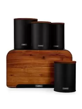 image of Tower Scandi Set Of 3 Storage Canisters - Black