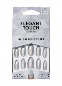 Image of Elegant Touch Colour Nails - Holographic Silver