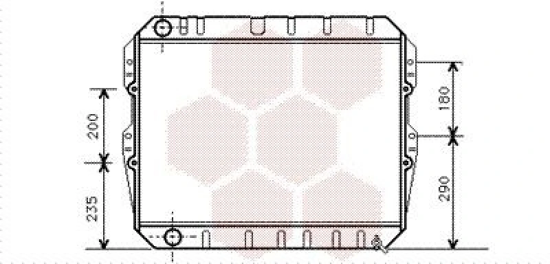 Image of VAN WEZEL Engine radiator VAN WEZEL 53002134