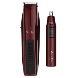 image of Wahl 5537-7017 GroomEase Battery Beard & Personal Trimmer Gift Set - Burgundy