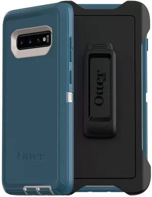 image of Otterbox Defender Series Case for Samsung Galaxy S10+ 77-61413 - Big Sur Blue