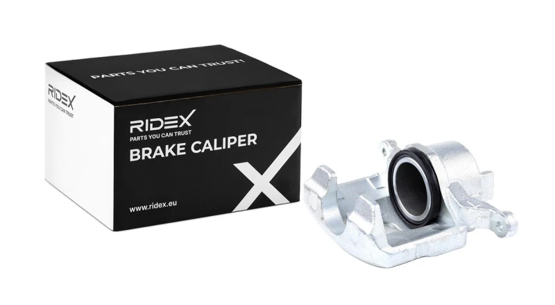 Image of RIDEX 78B0727 Brake caliper Front Axle, without holder Cast Iron Brake Caliper (78)