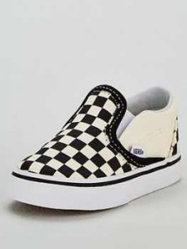 Image of Vans Classic Checkerboard Slip-on, Black/White, Size 8