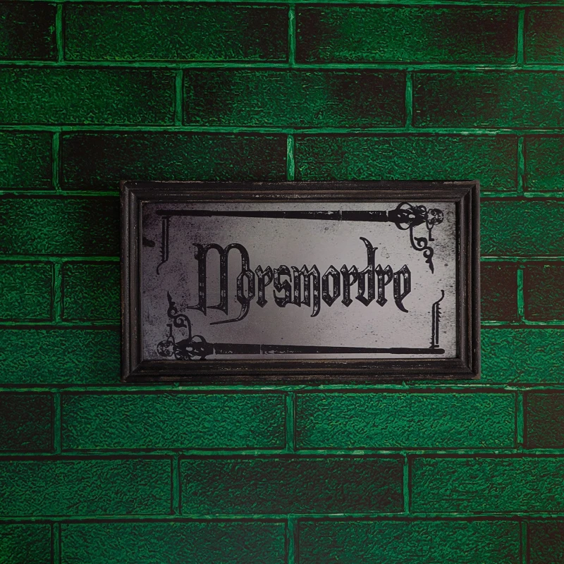 Image of Warner Bros Harry Potter Dark Arts Mirrored Plaque - Morsmorde Black unisex