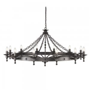 Image of 12 Light Pendant Chandelier - Graphite Black
