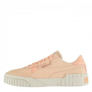 Image of Puma Cali Nubuck Trainers - Peach Bud