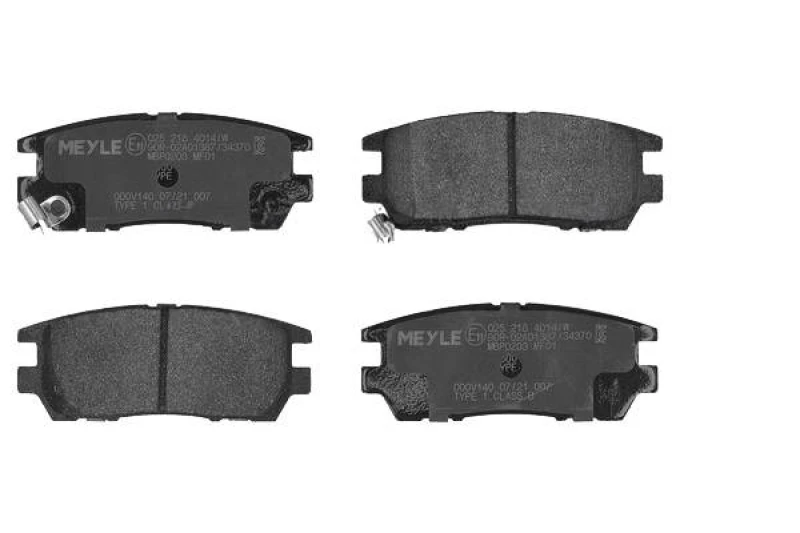 Image of MEYLE 025 218 4014/W Brake pad set Rear Axle, with acoustic wear warning, Original Quality, with anti-squeak plate Brake Pad Set,disc brake (402)