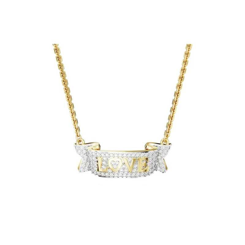 Image of Swarovski Love Necklace - Gold Gold One Size