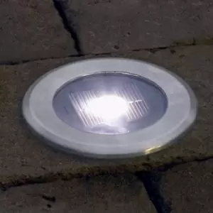 image of Konstsmide Solar LED Ground Spotlight - Stainless Steel