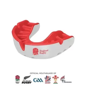 image of Opro Self-Fit RFU Youth Gold Junior Mouth Guard - White