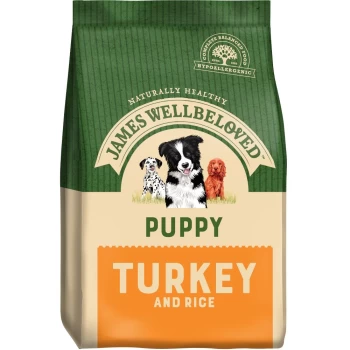 image of James Wellbeloved Puppy Turkey and Rice Dog Food 15kg