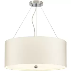 Image of Elstead - LightBox Pearce 22 Cylindrical Pendant with Polished Chrome Ceiling Pan