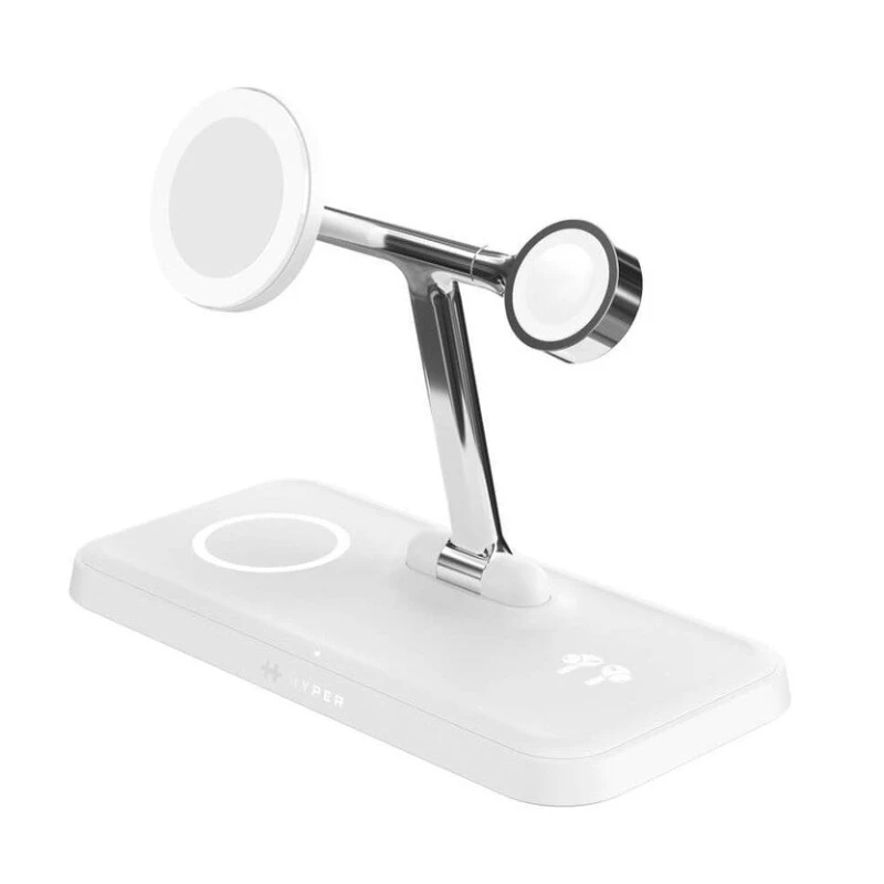 Image of HYPER HYPER HJ3004WHGL mobile device charger Headphones, Smartphone, Smartwatch Silver, White DC, USB Wireless charging Fast charging Indoor HJ3004WHG