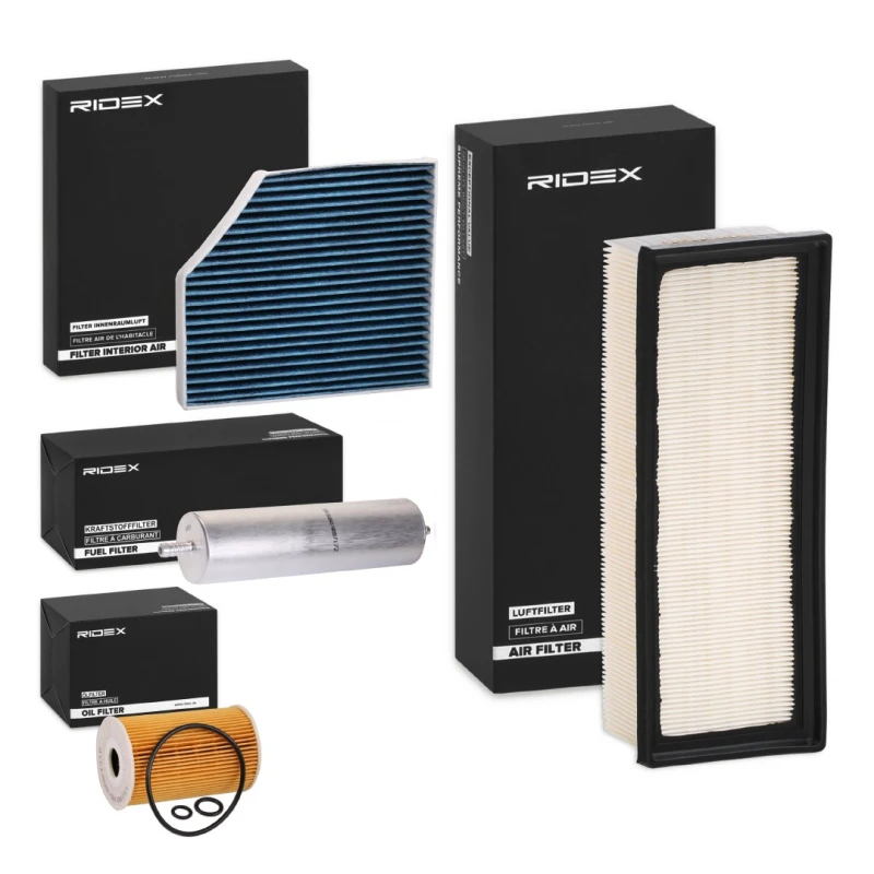 Image of RIDEX 4055F11474 Filter Set with gaskets/seals, with pre-filter Filter Set (4055)