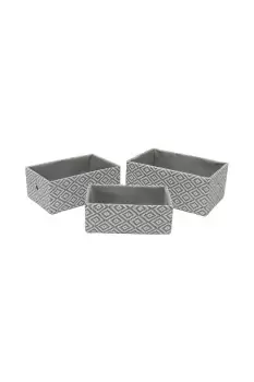 Image of Argyle Set of 3 Rectangular Storage Baskets