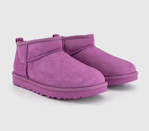 Image of UGG Womens Classic Ultra Mini Boots Mangosteen Pink, 7