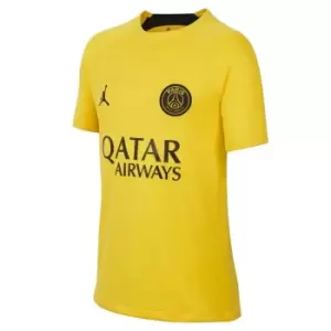 image of Air Jordan Paris Saint Germain Pre Match Shirt Juniors - Yellow