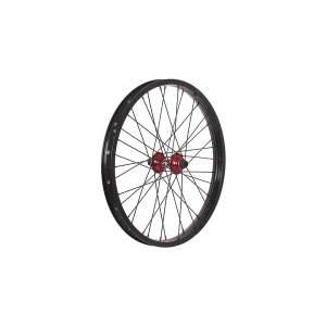 Image of Savage Portal Double Wall Front BMX Wheel Black/Red