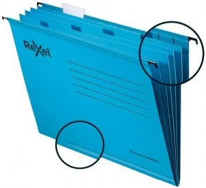 Image of Rexel Classic Suspension Files A4 Blue PK10
