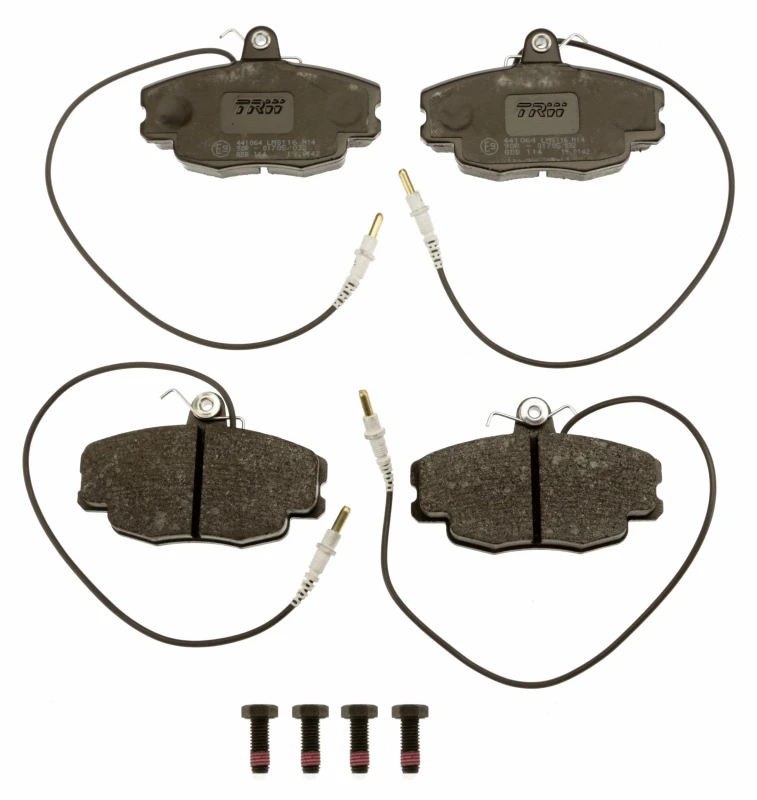 Image of TRW GDB114 Brake pad set incl. wear warning contact, with accessories, with brake caliper screws Brake Pad Set,disc brake (402)