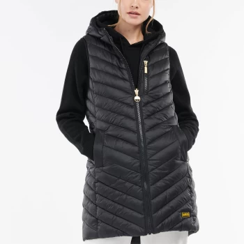 Image of Barbour International Womens Silverstone Reversible Gilet - Black - UK 8