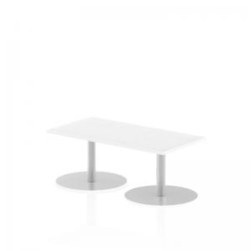 Image of Dynamic Italia 1200 x 600mm Poseur Rectangular Table White Top 475mm High Leg ITL0228