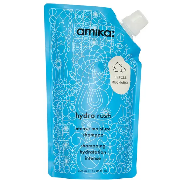 image of Amika Hydro Rush Intense Moisture Shampoo Refill 500ml