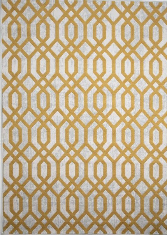 Image of Rugstyle Balletto Heatset Geometric Rug in Beige Size: 120cm x 170cm Beige Unisex 120cm x 170 cm