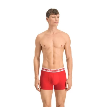 image of Puma 2Pk Logo Boxer - Red/Black