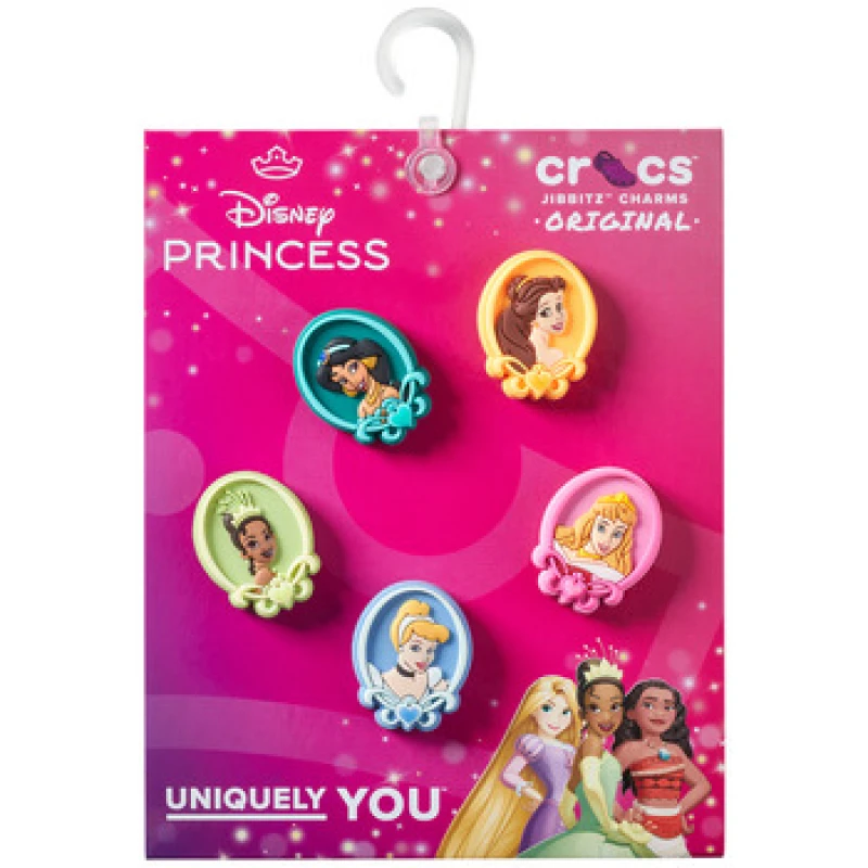 Image of Crocs Set of 5 Disney Princess Jibbitz Multi-Coloured Women ONE SIZE