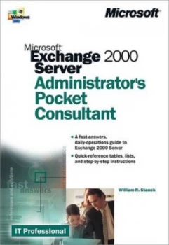 Image of Microsoft Exchange 2000 Server by William R. Stanek Paperback