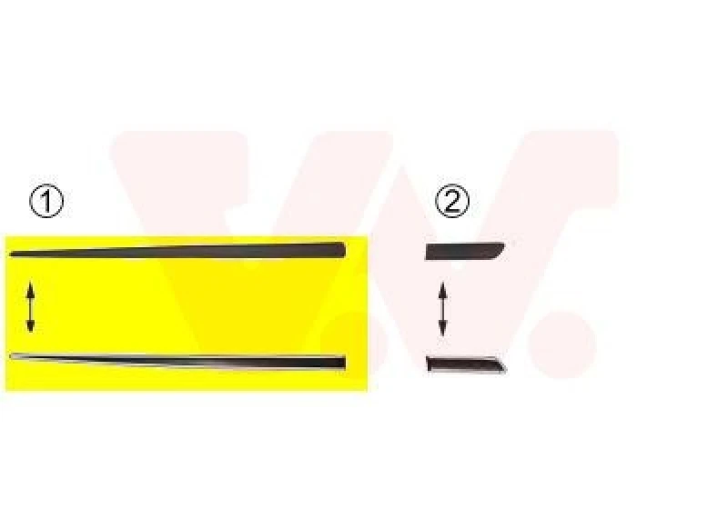 Image of VAN WEZEL Door moulding trim VAN WEZEL 1620427