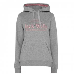 image of Jack Wills Hunston Embroidered Hoodie - Grey Marl