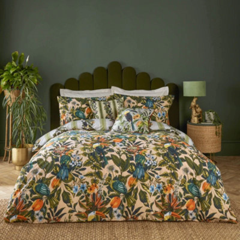 Image of Furn Furn Leilani Printed Floral Duvet Cover Set Size: Single Multi Single Unisex 5025532851734