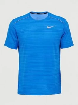 image of Nike Dry Miler Short Sleeve Top - Blue