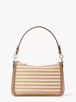 image of Kate Spade Hudson Striped Medium Convertible Crossbody, Cream, One Size